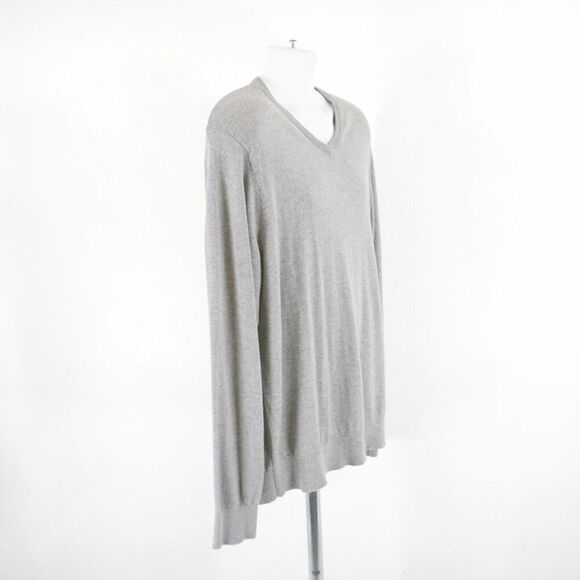 St. John's Bay Gray V-Neck XL Sweater Pullover Cotton Acylic Long‎ Sleeve - Picture 7 of 10